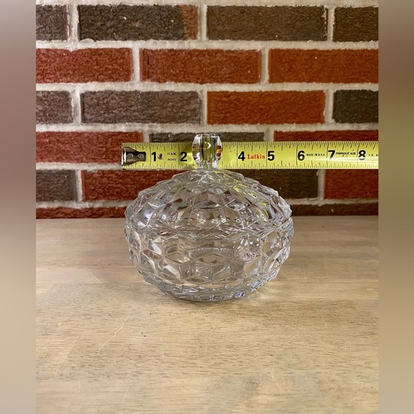 Vintage Indiana Glass Whitehall Cubist Clear Lidded Candy Dish‎ EUC - Picture 7 of 8